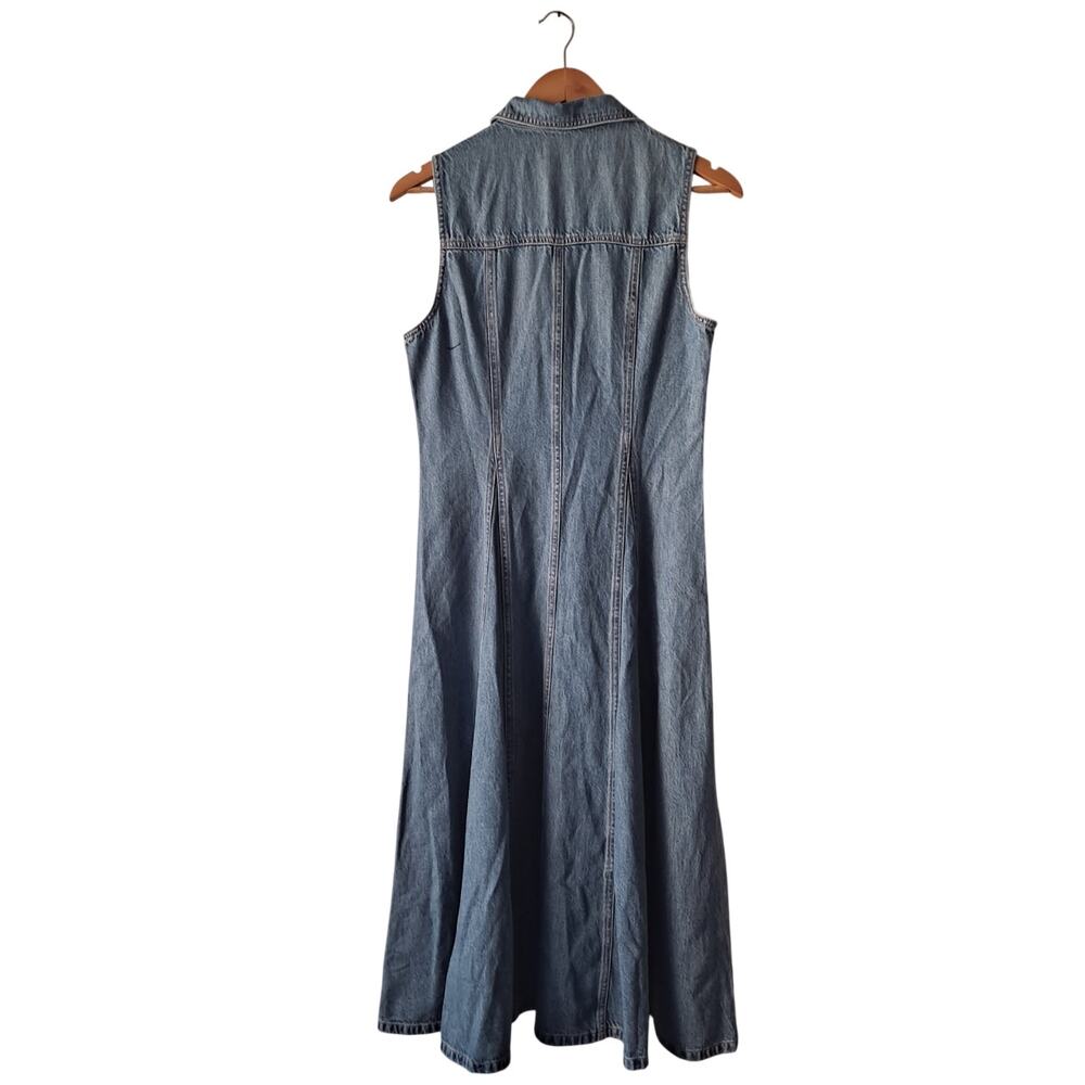 NWT Madewell Pleated Midi Shirtdress Airy Denim Edition Billings Wash Size 6 - Picture 4 of 16